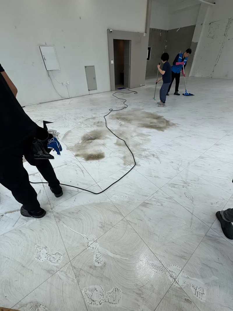 하남 미사 바닥왁스코팅 시공 전
