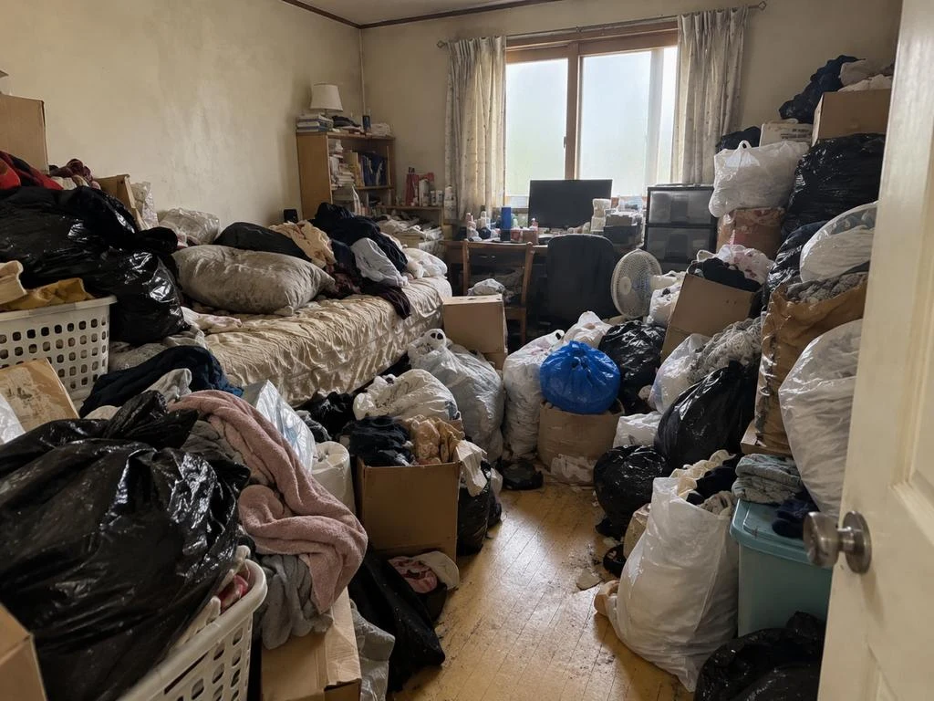 동작구 쓰레기집청소 침대 주변 청소 전
