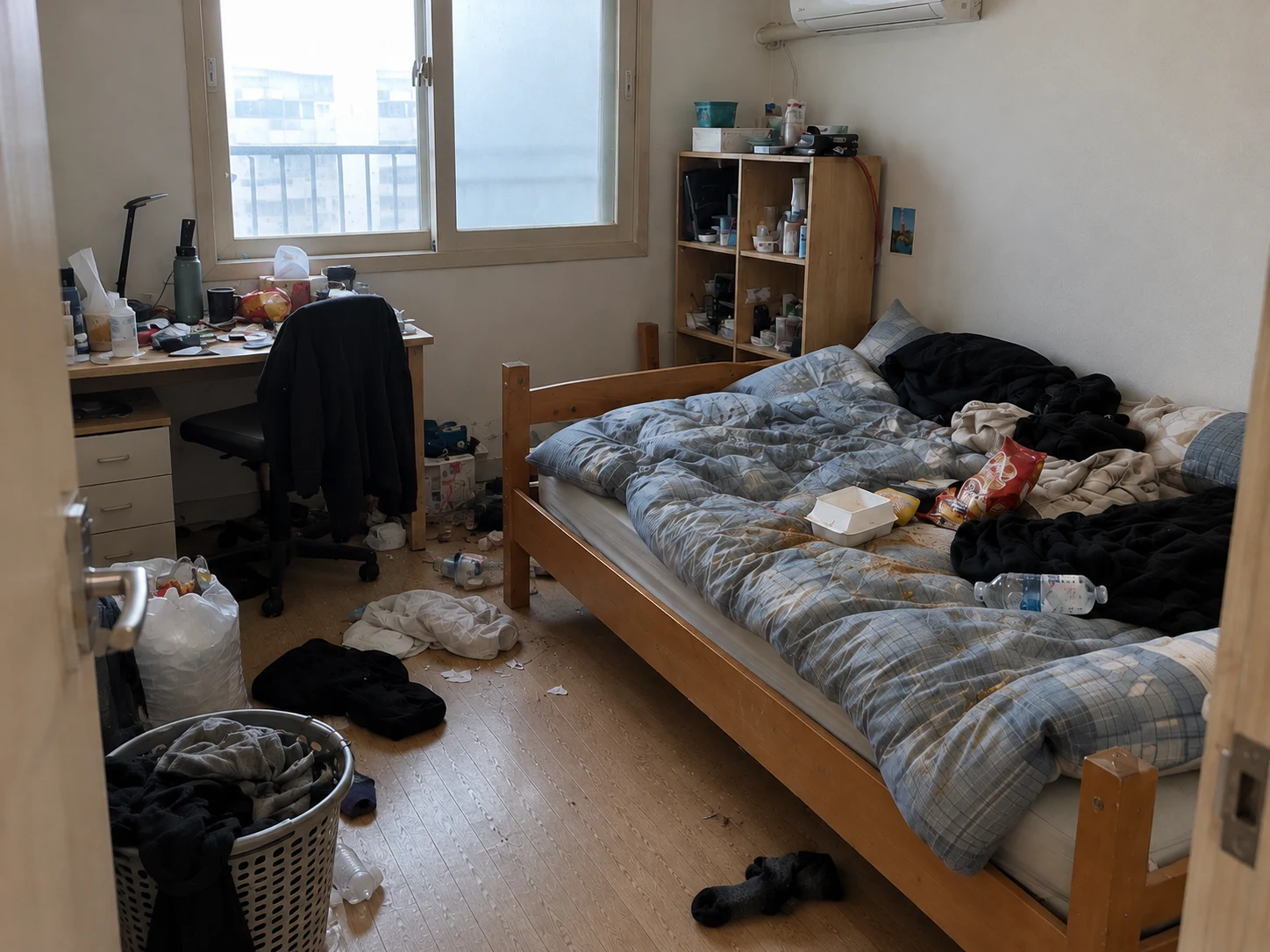중랑구 쓰레기집청소 침대 주변 청소 전
